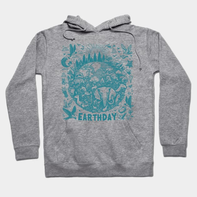 Earth day Hoodie by MZeeDesigns